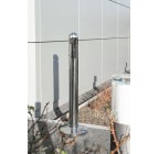 Scrumiera exterioara 3L Dome Stand Alone – inox lucios, design modern, rezistenta la UV si inghet, Probbax