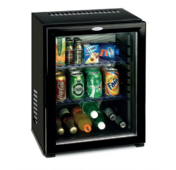 Minibar termoelectric cu ușă de sticlă transparentă HP27LGN-PLUS Minibar termoelectric cu ușă de sticlă transparentă HP27LGN-PLUS