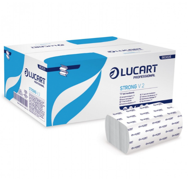 Prosoape hartie pliate alba, Lucart V2 Strong, 2 str, 190 buc, 21*21 cm 863045 Prosoape hartie pliate alba, Lucart V2 Strong, 2 str, 190 buc, 21*21 cm 863045