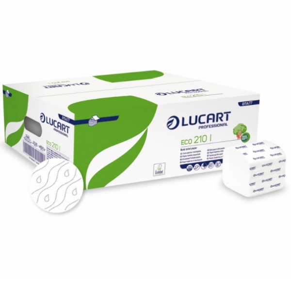 Hartie igienica bulk pach, Lucart ECO 210I, 2 straturi, alba, 40 pach 811A77 Hartie igienica bulk pach, Lucart ECO 210I, 2 straturi, alba, 40 pach 811A77