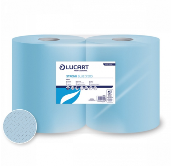 Hartie rola industriala Lucart Strong Multiuse Blue 3 500, 3 str, 150 m 851323J Hartie rola industriala Lucart Strong Multiuse Blue 3 500, 3 str, 150 m 851323J