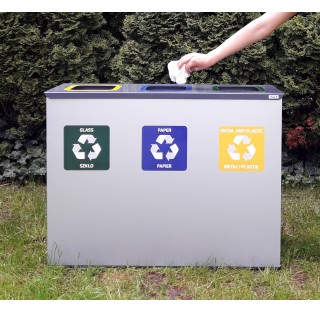 Cos de gunoi pentru colectare selectiva, EKO, 3 x 60 litri Cos de gunoi pentru colectare selectiva, EKO, 3 x 60 litri