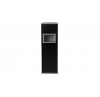 Coș de gunoi rectangular cu scrumieră – Mirage Black 22l