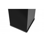 Coș de gunoi rectangular cu scrumieră – Mirage Black 22l