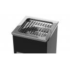 Coș de gunoi rectangular cu scrumieră – Mirage Black 22l