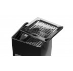 Coș de gunoi rectangular cu scrumieră – Mirage Black 22l