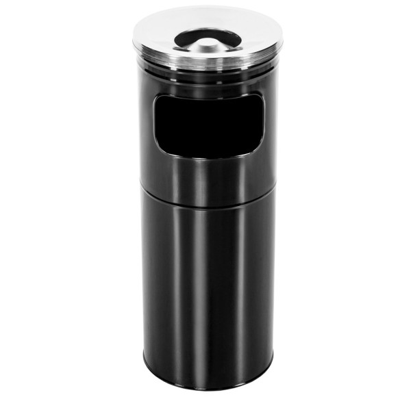 Cos gunoi cu scrumiera, negru 27 litri