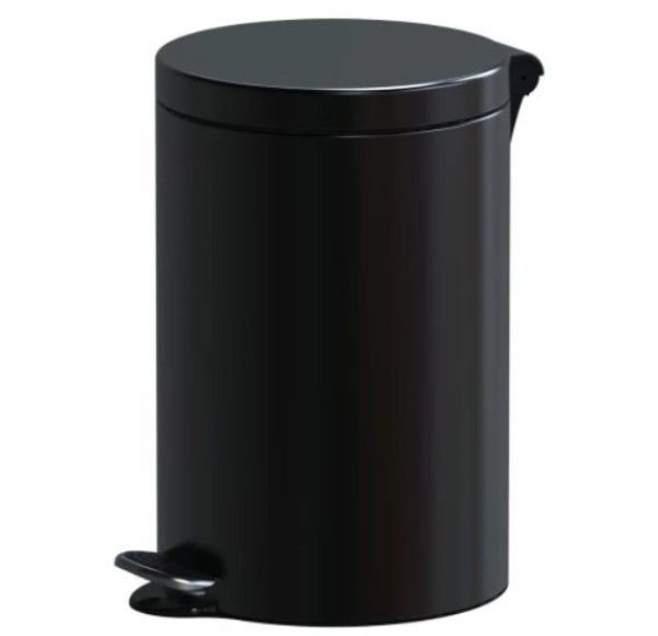 Cos de gunoi cu pedala Freedom Fresh, 5 litri, negru, tratament anticoroziune, soft close Cos de gunoi cu pedala Freedom Fresh, 5 litri, negru, tratament anticoroziune, soft close