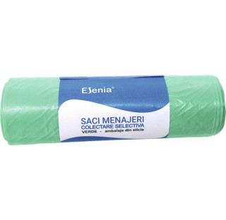 Saci menajeri Esenia 120L 70x108 cm, verde, 10 bucăți, pentru colectarea selectivă a deșeurilor Saci menajeri Esenia 120L 70x108 cm, verde, 10 bucăți, pentru colectarea selectivă a deșeurilor