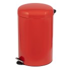 Cos de gunoi cu pedala Doman Freedom Fresh, 20 litri, rosu, tratament anticoroziune, soft close, mecanism garantat 10 000 de cicluri