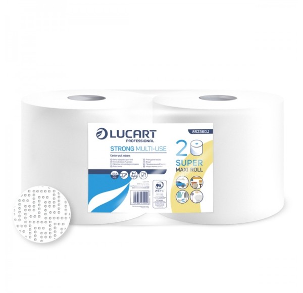 Set 2 role, Hartie rola industriala Lucart Strong Multiuse 760, 2 str, alba, 175 m 852360J Set 2 role, Hartie rola industriala Lucart Strong Multiuse 760, 2 str, alba, 175 m 852360J