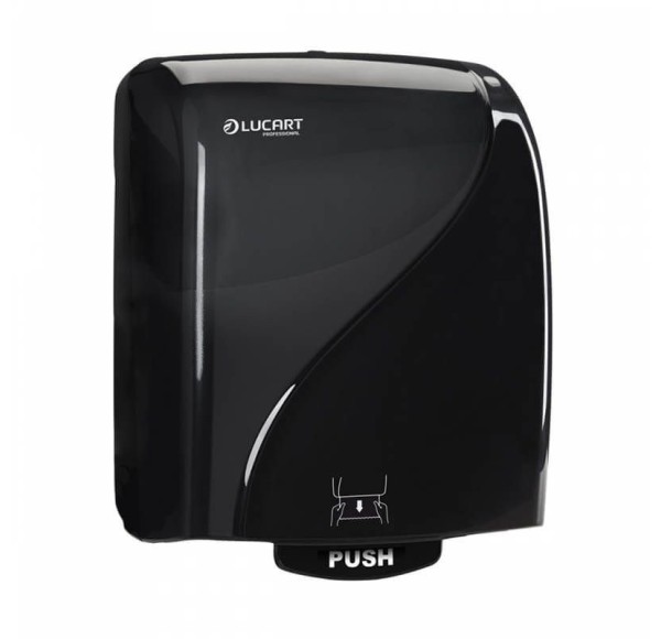 Dispenser prosoape rola autocut Lucart Identity, negru Dispenser prosoape rola autocut Lucart Identity, negru