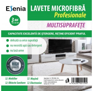 Set 3 lavete universale din microfibra Esenia, culoare verde Set 3 lavete universale din microfibra Esenia, culoare verde