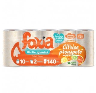 Foxia hartie igienica 3 straturi - Citrice proaspete Foxia hartie igienica 3 straturi - Citrice proaspete
