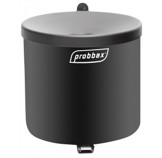 Scrumiera metalica cilindrica, cu montare pe perete PROBBAX, 1.5l, neagra/ rosie Scrumiera metalica cilindrica, cu montare pe perete PROBBAX, 1.5l, neagra/ rosie