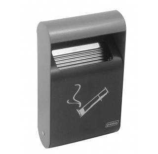 Scrumiera metalica rectangulara PROBBAX, cu montare pe perete, 3l, gri