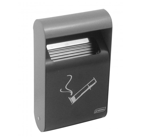 Scrumiera metalica rectangulara PROBBAX, cu montare pe perete, 3l, gri