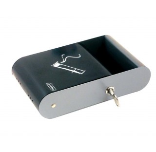 Scrumiera metalica rectangulara PROBBAX, cu montare pe perete, 1.5l, gri