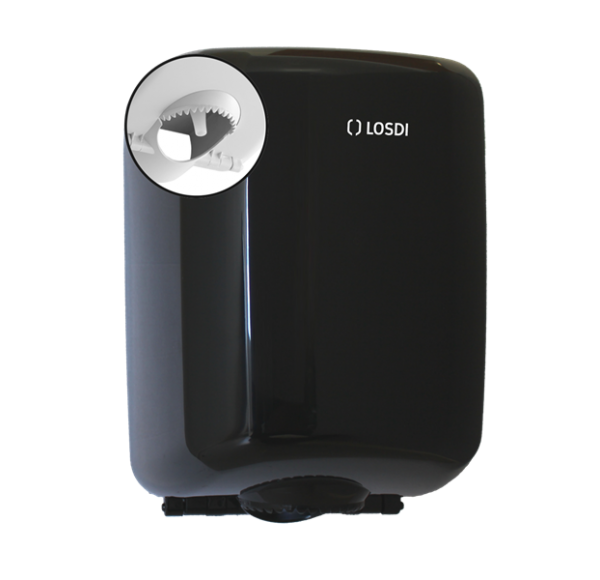 Dispenser prosoape derulare centrala, LOSDI Elegance, sistem controlat, ABS negru Dispenser prosoape derulare centrala, LOSDI Elegance, sistem controlat, ABS negru