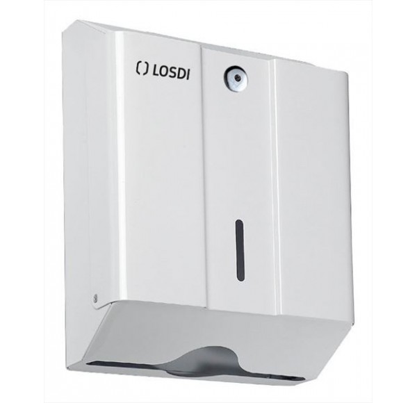 Dispenser prosoape hârtie pliate, LOSDI Oceano, 600 buc., Otel Alb Dispenser prosoape hârtie pliate, LOSDI Oceano, 600 buc., Otel Alb