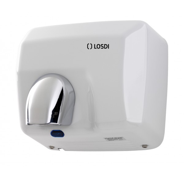 Uscator de maini LOSDI  Blinder, otel emailat alb. 2500W   Uscator de maini LOSDI  Blinder, otel emailat alb. 2500W