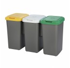 Set cosuri gunoi colectare selectiva Trio, 3 x 25 litri